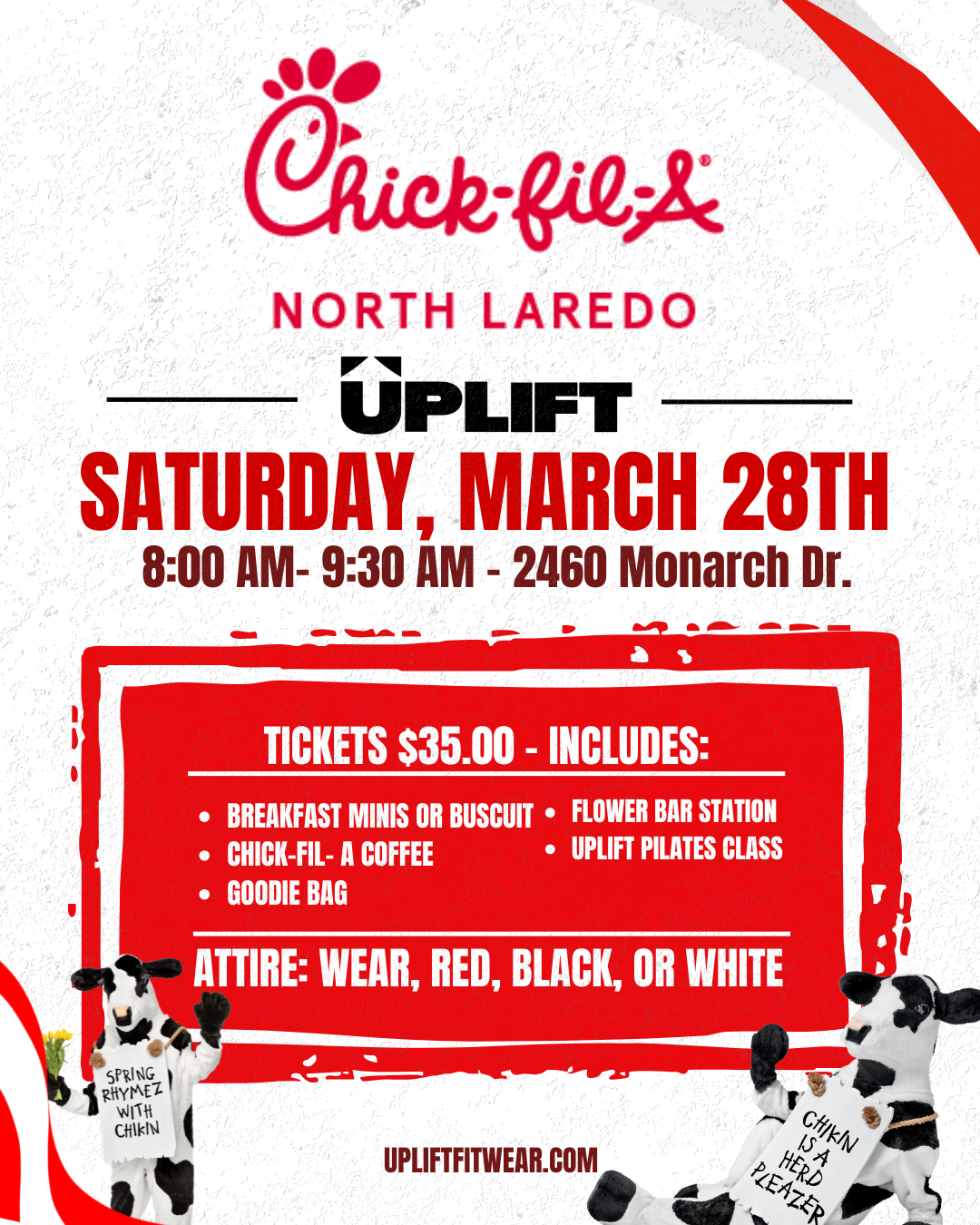 Chick-fil-A X Uplift Pilates Ticket