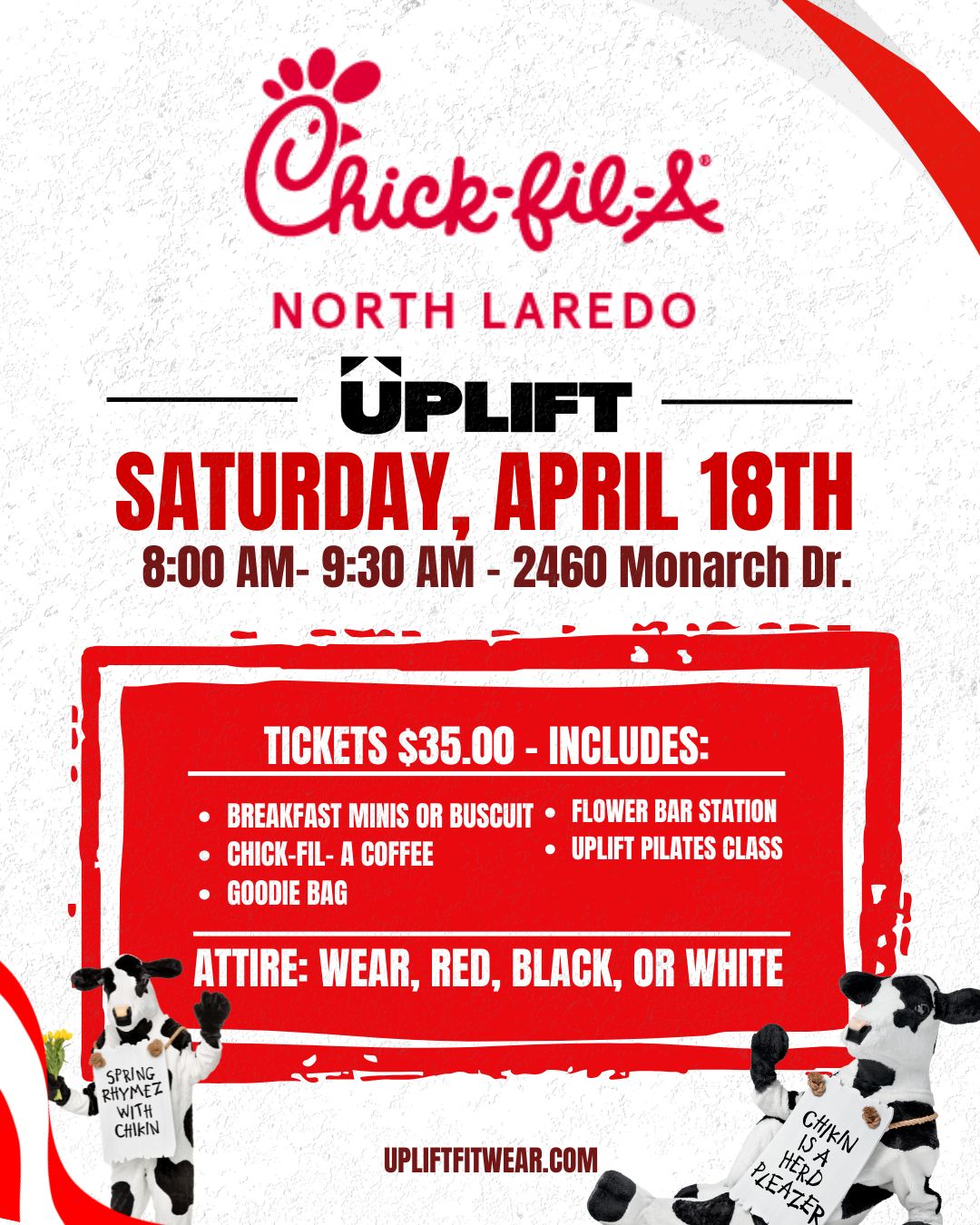 Chick-fil-A X Uplift Pilates Ticket