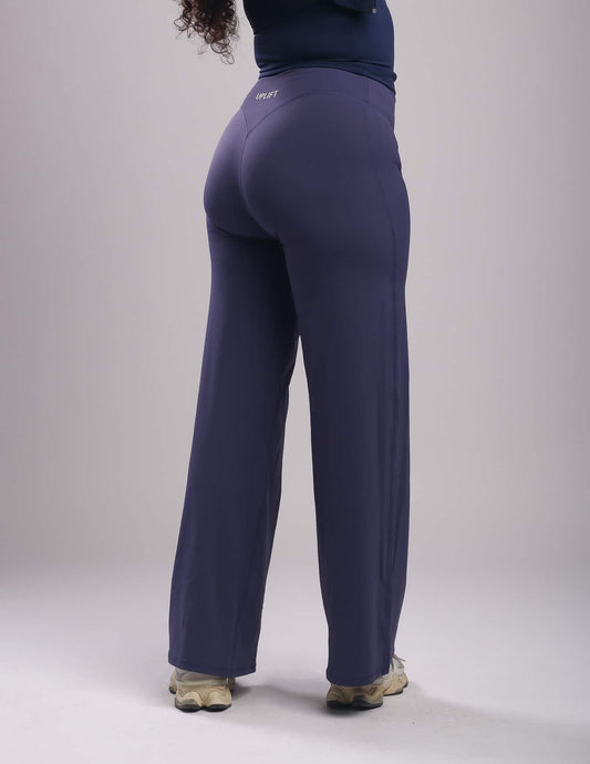 blue flared leggings