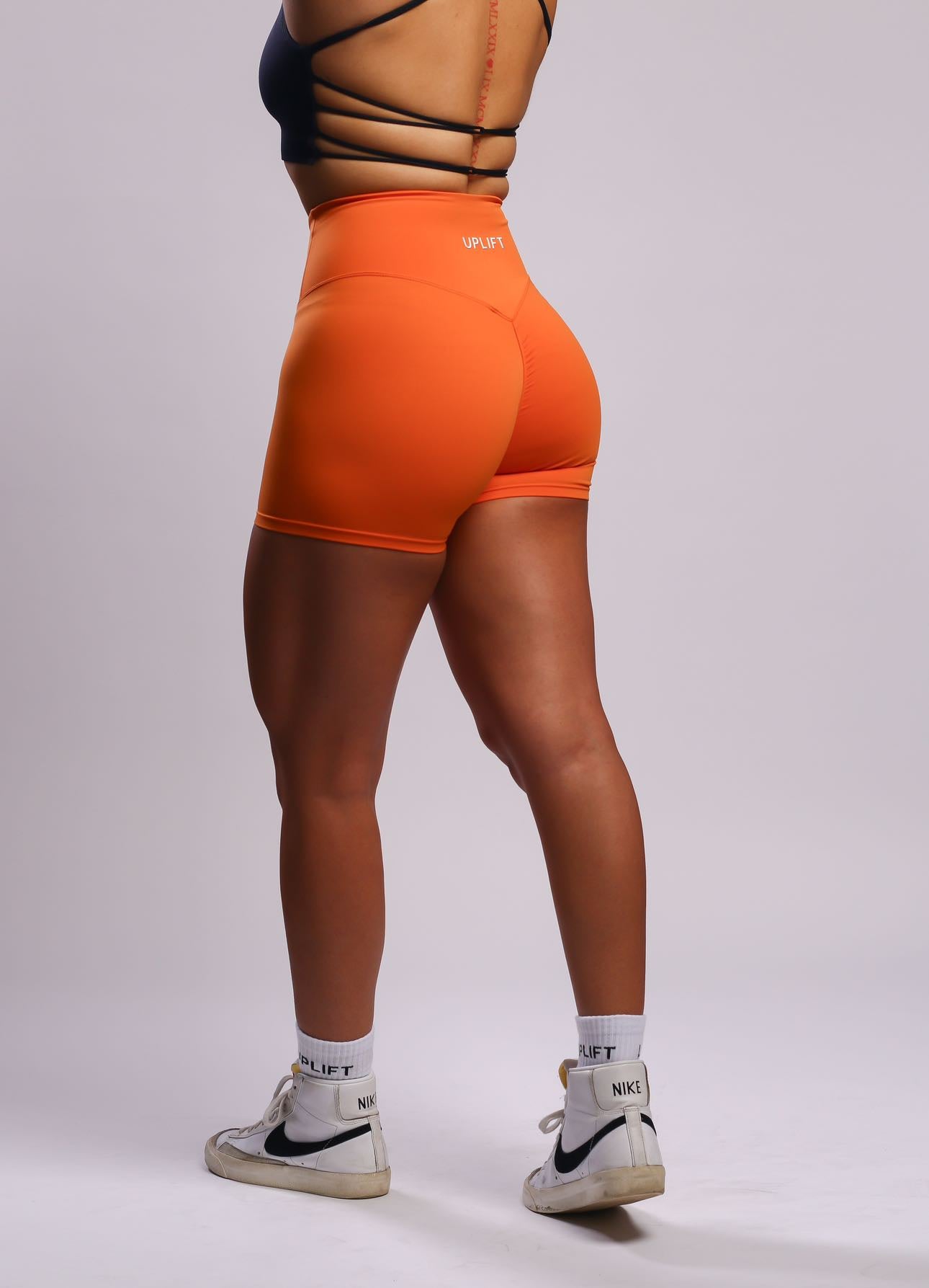 Orange seamless shorts